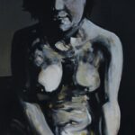 « Le Modèle », huile sur toile, 50x100 cm