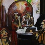 « Le Fond d'Bar », encres, 20x50 cm