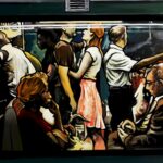 « Le dernier Métro », huile sur toile, 80x100 cm (disponible)